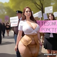 Big breasted protesters